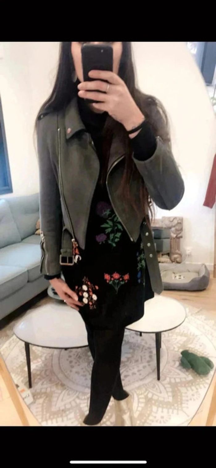 Perfecto court gris Zara - photo numéro 3