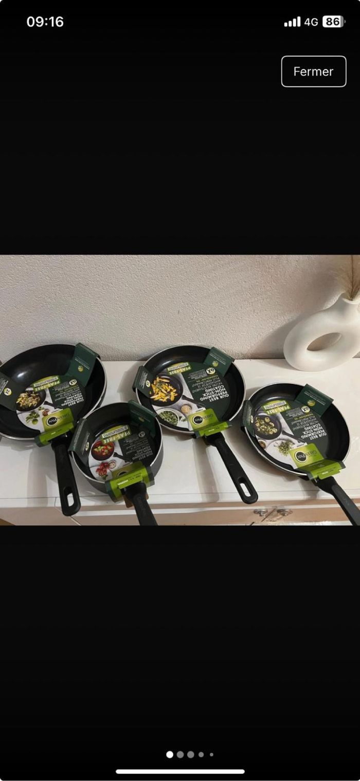 Lot de 3 poêle GreenPan neuf