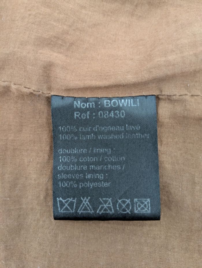 Veste en cuir d'agneau - Sud Express - taille 36 - photo numéro 3