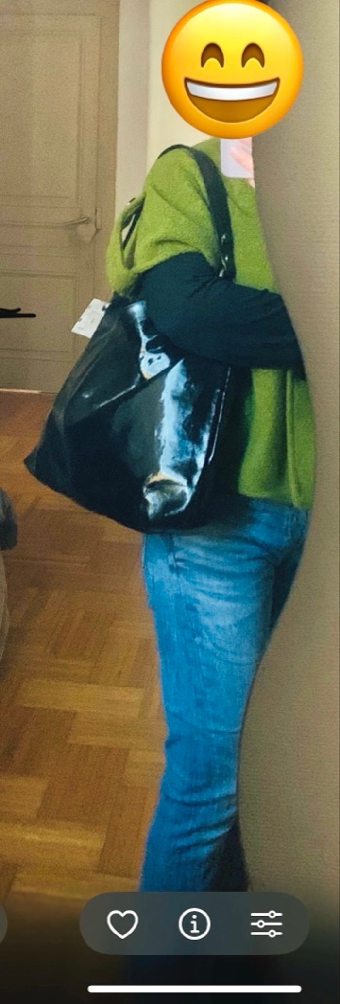 Sac noir vernis Texier neuf - photo numéro 10