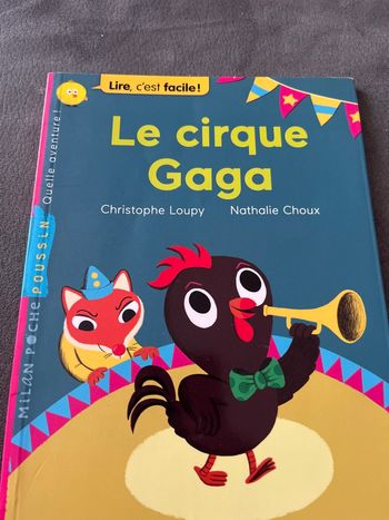 Livre cp milan poche poussin le cirque gaga