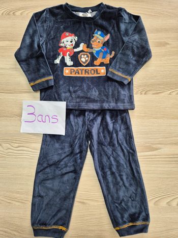 Pyjama 2 pièces velours "Pat Patrouille" 3ans