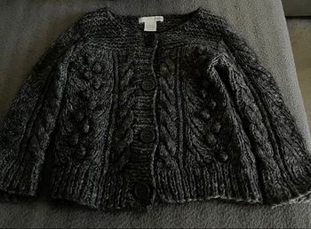 Cardigan gris foncé fille