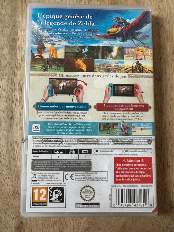 NEUF sous blister Jeu vidéo Nintendo Switch The Legend of Zelda Skyward Sword HD - photo numéro 2