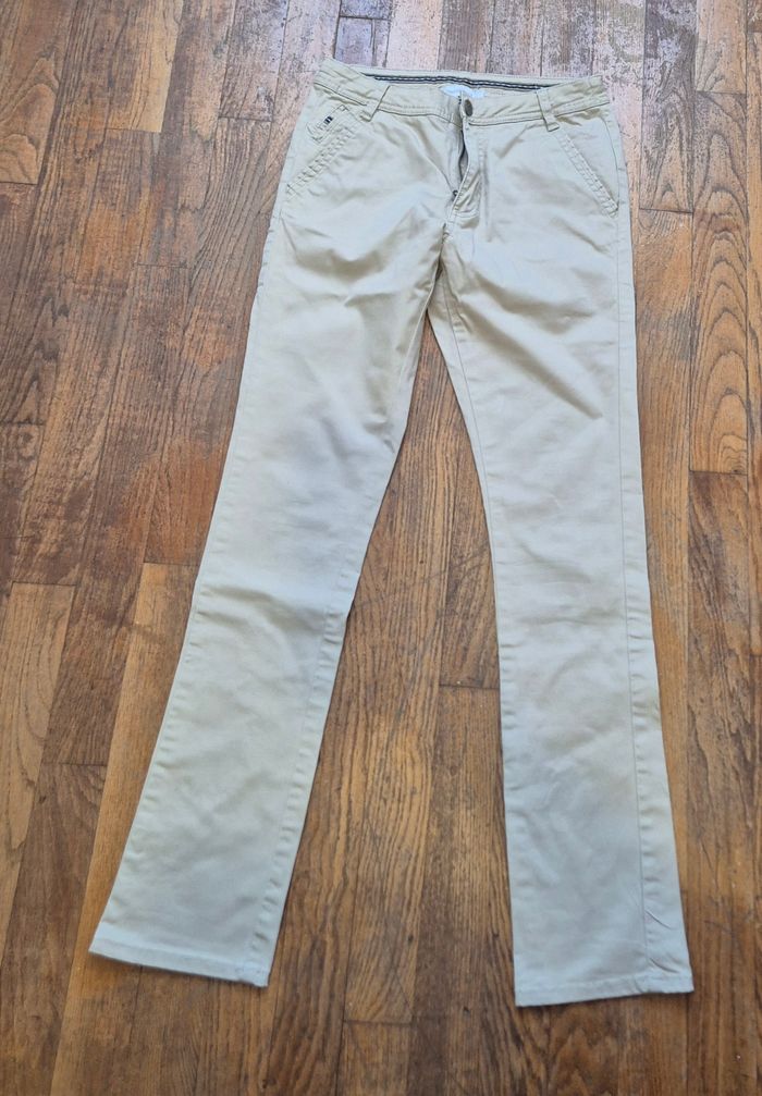 Pantalon garçon chino beige Orchestra taille 12 ans - photo numéro 4