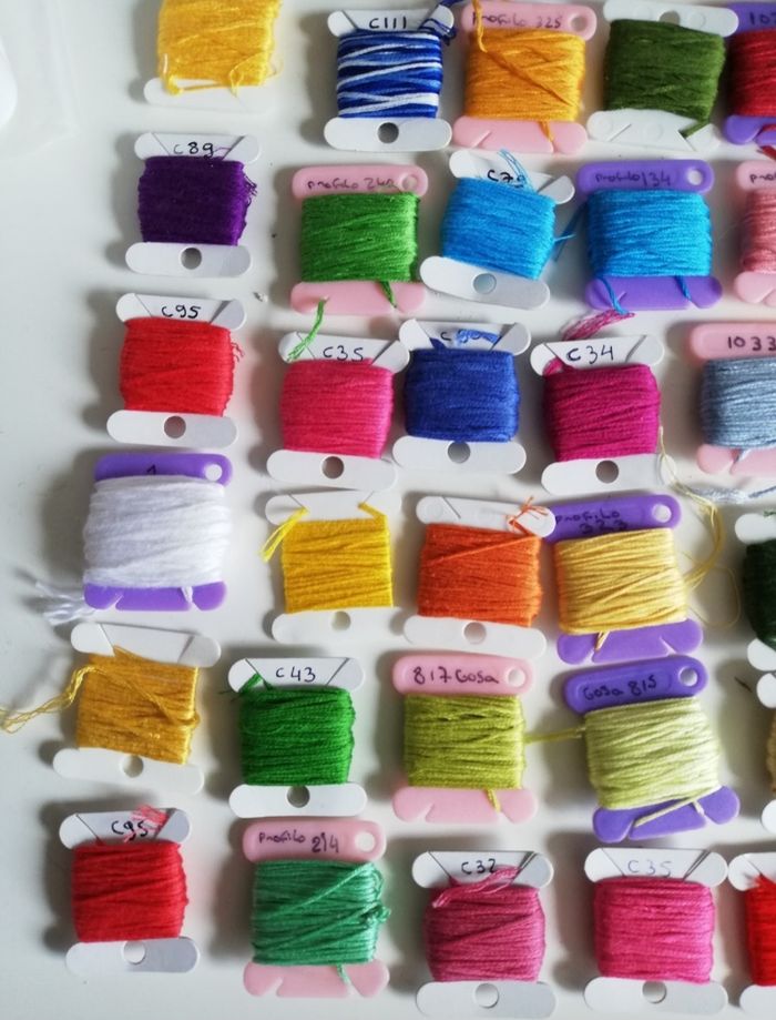 Lot de 55 fils coton point de croix point compté ou autre - photo numéro 6