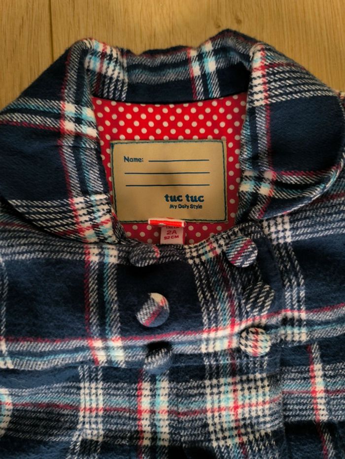 Manteau chaud hiver fille Motifs écossais Bleu marine et rouge Tuc Tuc - 2 ans 92 cm - photo numéro 2