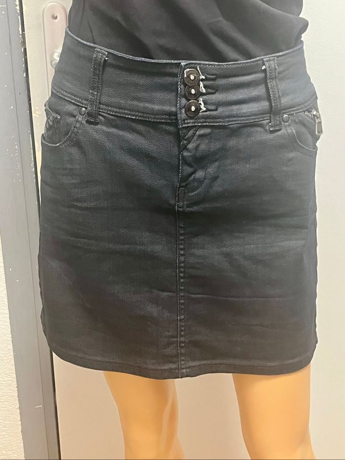 Jupe en jean noire LMV