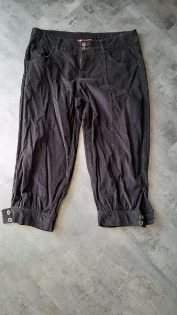 Pantacourt velours noir toumai