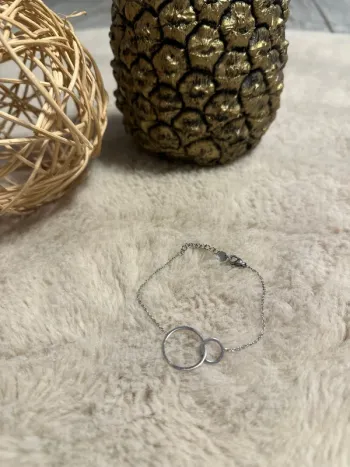 Bracelet Ikita Paris cercles inséparables argenté