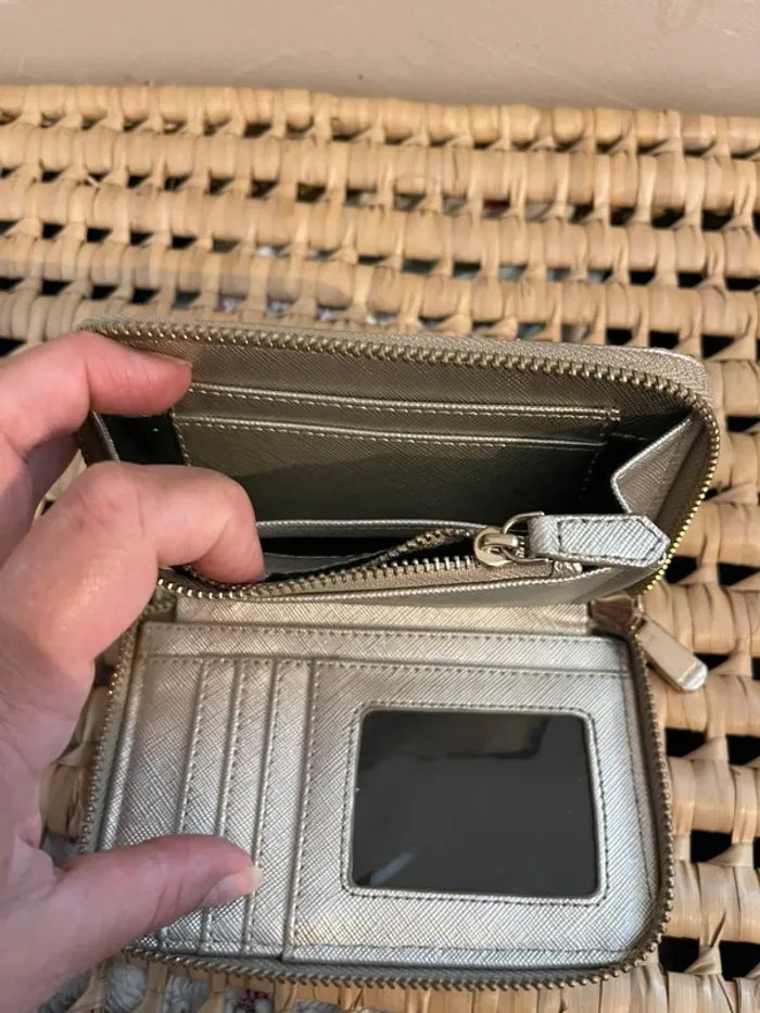 Petit portefeuille zippe beige doré - Parfois - photo numéro 4