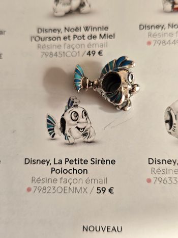 Charm Disney la petite sirene Polochon pandora