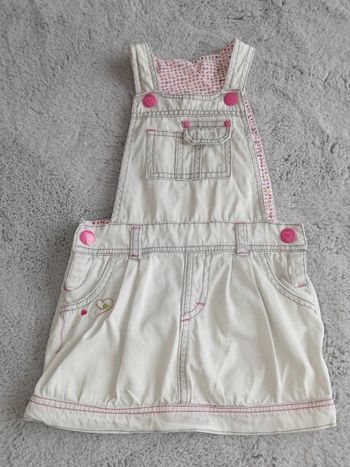 Robe salopette grise/rose 3 ans
