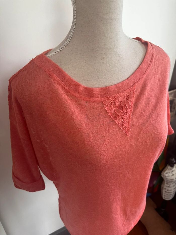 🌺 T-shirt fluide saumon – Pense à toi🌺 - photo numéro 2