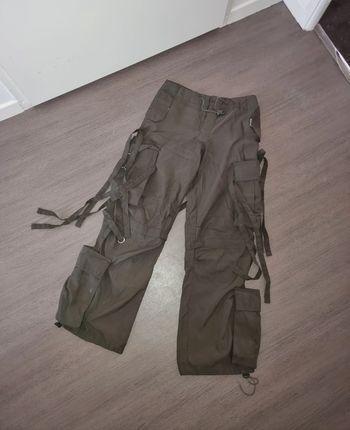 Pantalon large a frange