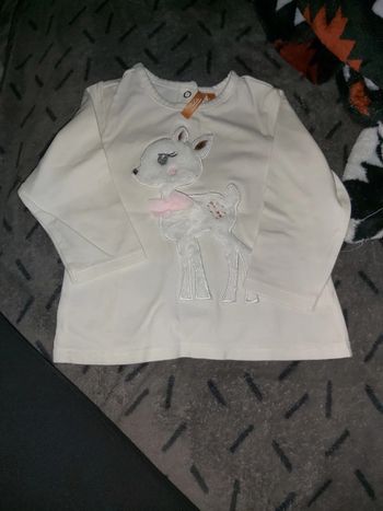 Blouse biche Noël orchestra taille 6 mois 67cm