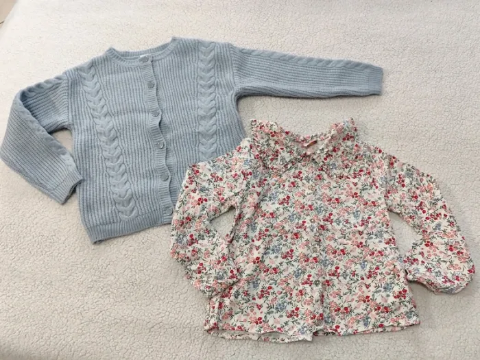 Ensemble blouse gilet tape à l'oeil 8 ans