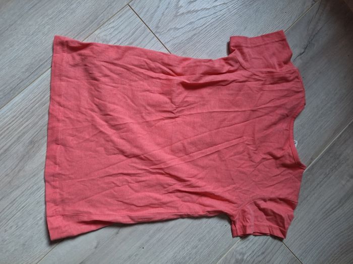 Tee-shirt fille 10 ans corail neuf - photo numéro 2