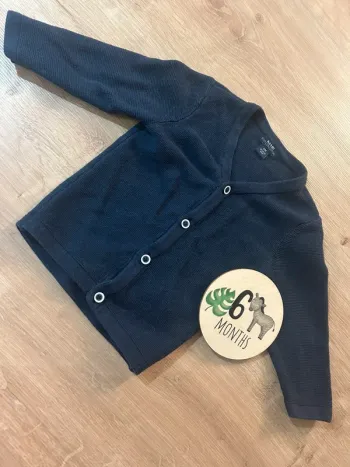 Gilet à boutons bleu marine
