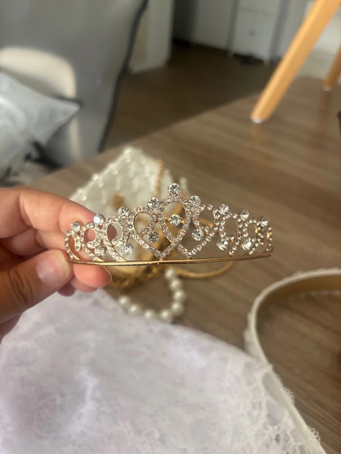 Sac blanc diademe châle ceinture mariage TU - photo numéro 2