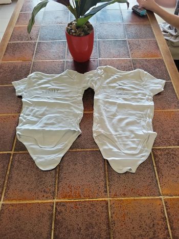 Lot de 2 body mixte manches courtes