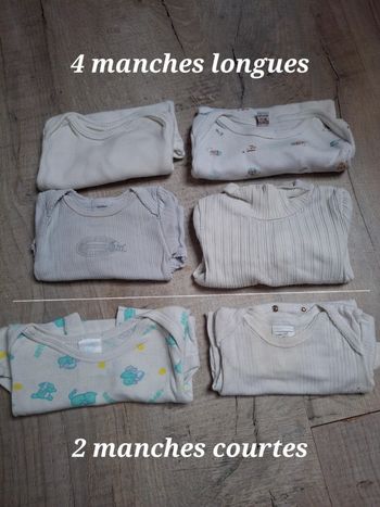 6 bodies mixte 3 mois