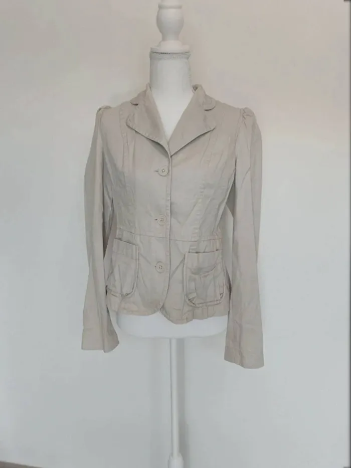 Veste cintrée beige LOFT – Élégante & féminine – Taille 36/38 🌾