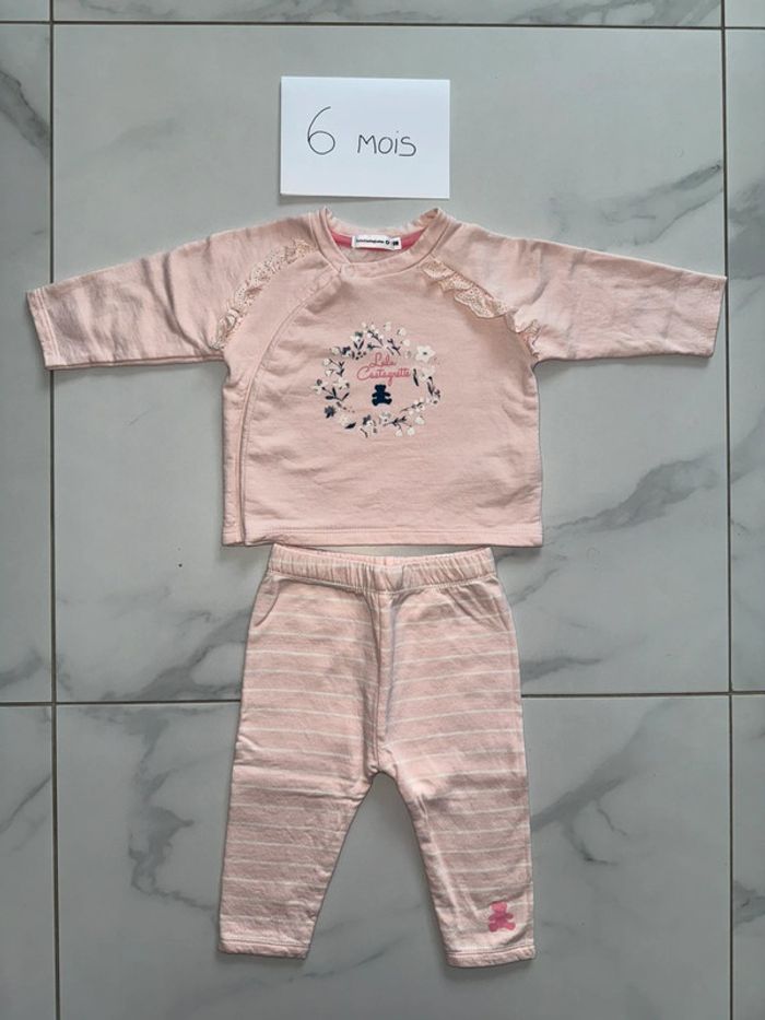 Ensemble Lulu castagnette 6 mois