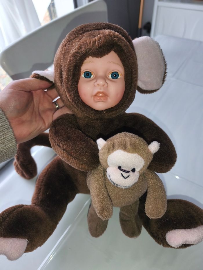 Poupée peluche singe - photo numéro 3