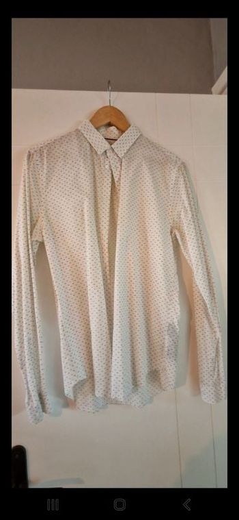 Chemise blanche imprimés bleus IKKS