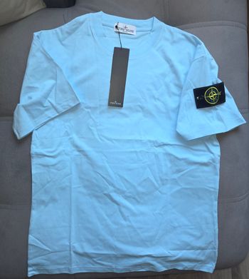 T Shirt bleu ciel - Stone Island - Taille S