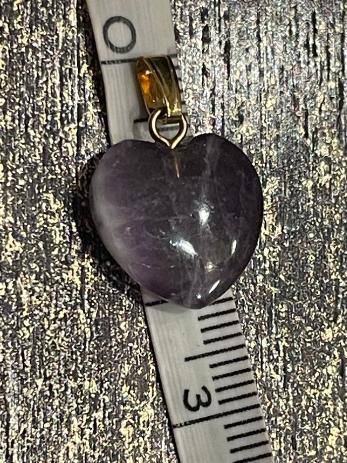 Pendentif en pierre naturelle améthyste - photo numéro 2