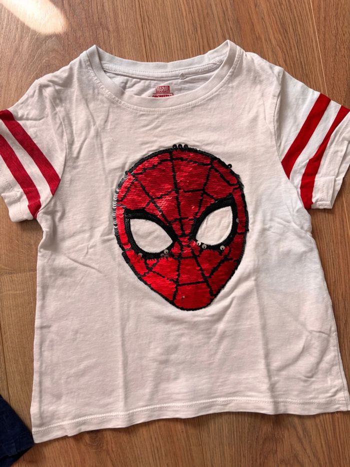 Lot 2 t-shirts Spiderman garçon 4 ans orchestra - photo numéro 2