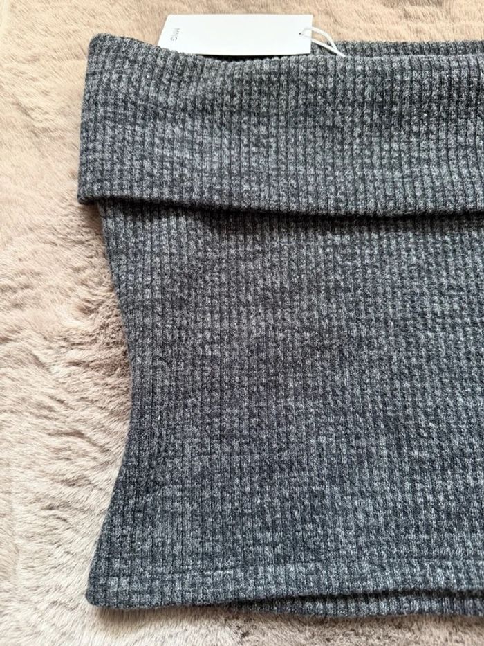 Top bandeau Mango gris – taille S – neuf avec étiquette - photo numéro 3