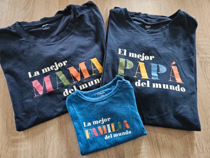 Lot t-shirt famille kiabi - photo numéro 2
