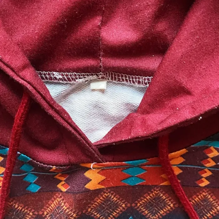 Vintage Native American Sweat-Shirt / Amerindian Hoodie Homme Exclusive Ethnique (Taille L) - photo numéro 7
