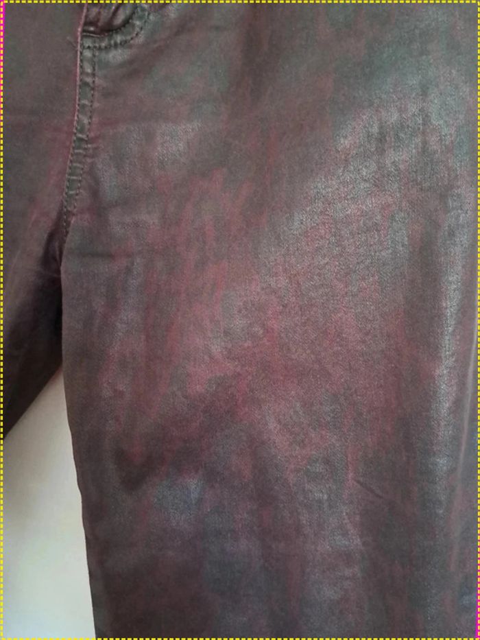 Pantalon Darel Jeans noiré rouge et noir taille 40 - photo numéro 3