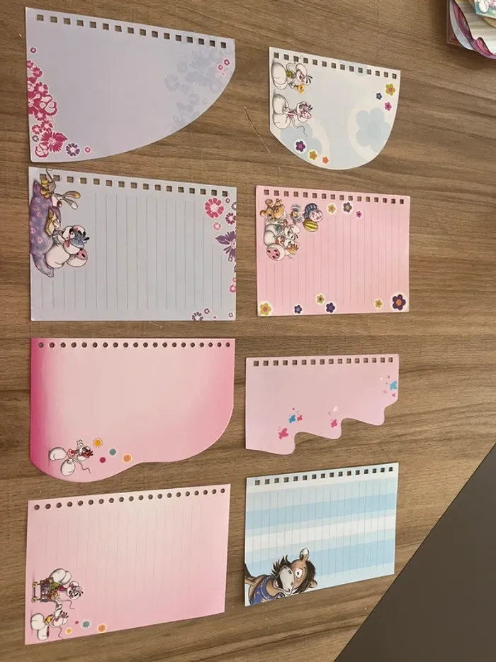Lot de 28 feuilles carnet spirale diddl - photo numéro 3