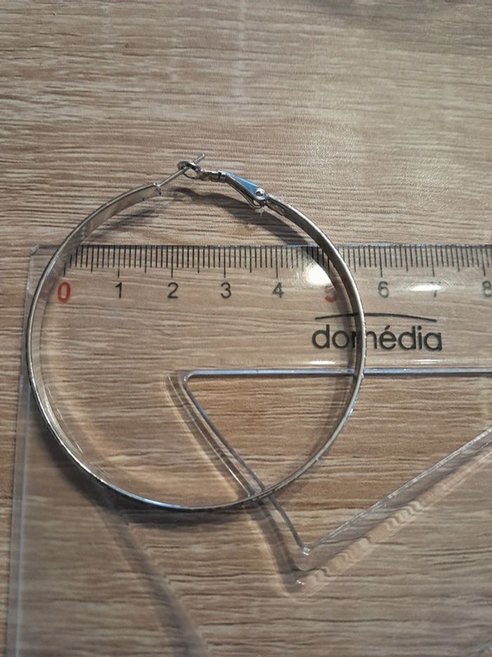 Lot de 32 paires de créoles argenté effet pailleté - photo numéro 2