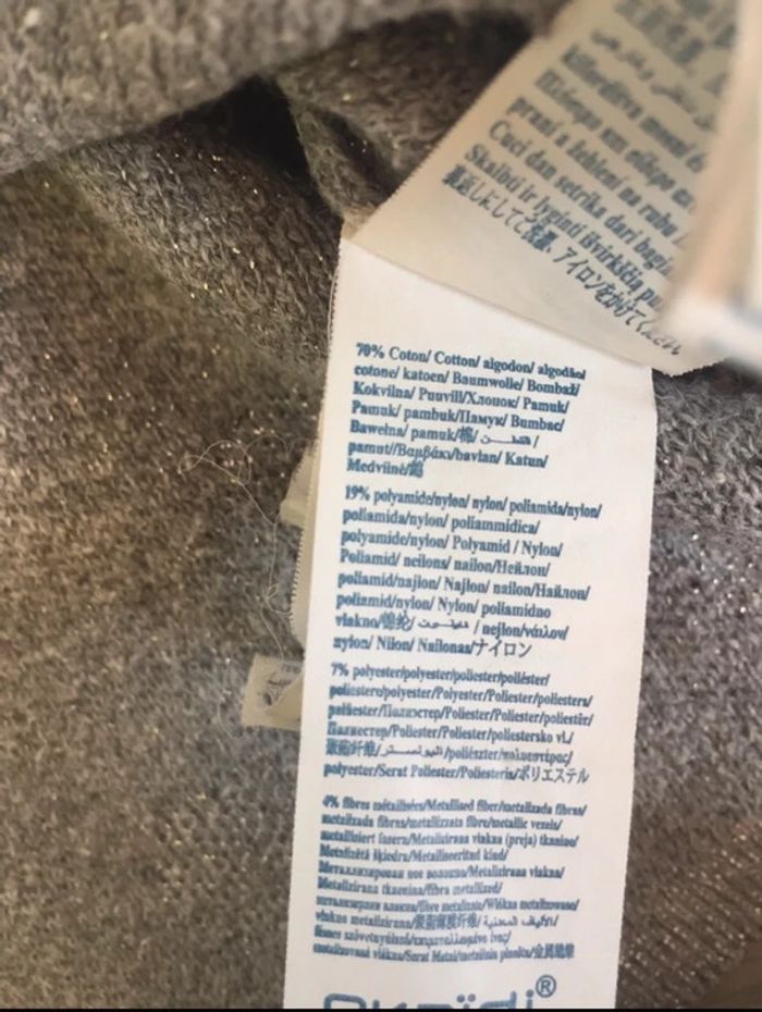 Pull fille gris à pois brillants fille 6 ans okaidi - photo numéro 4