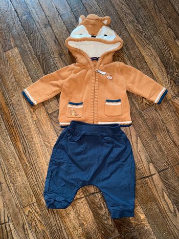 Gilet sergent major et bas Bout’chou  3 mois