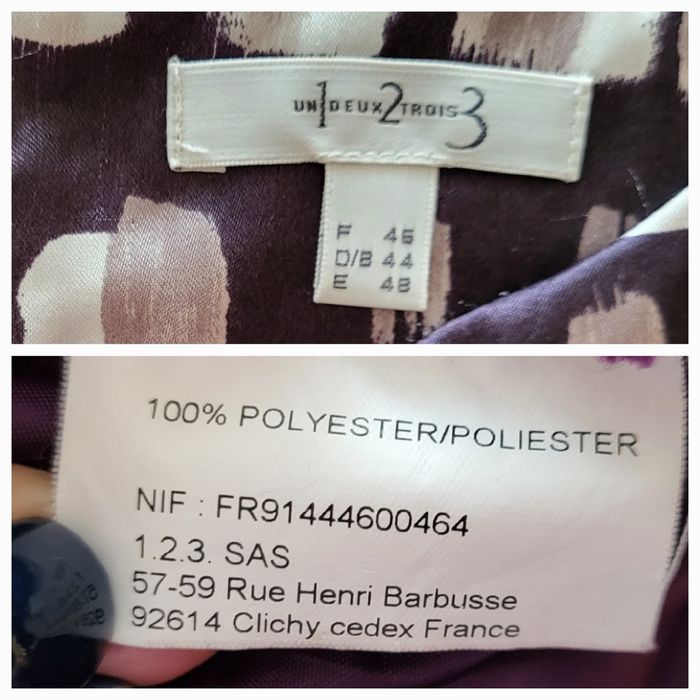 Maison 123 Robe TFr44/ TXXL-Violet-Mi-longue-Epaules Dénudées -Coupe Droite-Cocktails&Fetes-TBE - photo numéro 4