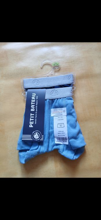 Lot de deux boxers petit bateau 2 ans