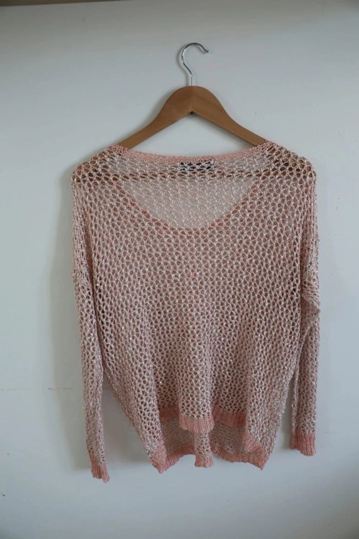 C38 Pull Crochet Red Queen Taille M - photo numéro 3