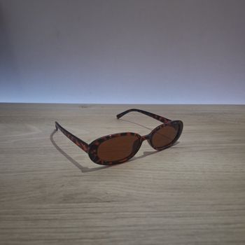 Lunettes de Soleil Léopard - Y2K Vintage 90s-2000s - Unisexe Sunglasses - Verres Teintés Noirs