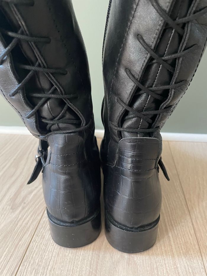 Bottes cuir à lacets - photo numéro 2