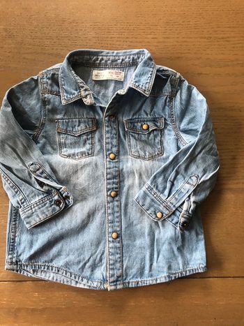 Chemise en jean Zara 12/18 mois