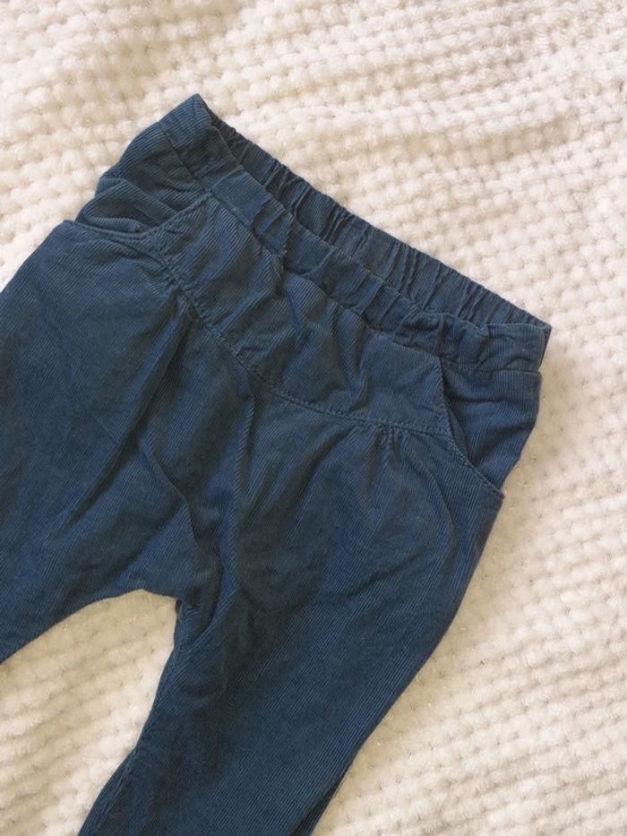 Pantalon velours doublé coloris pétrole - photo numéro 2