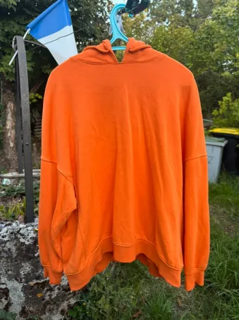 Sweat-shirt à capuche large orange