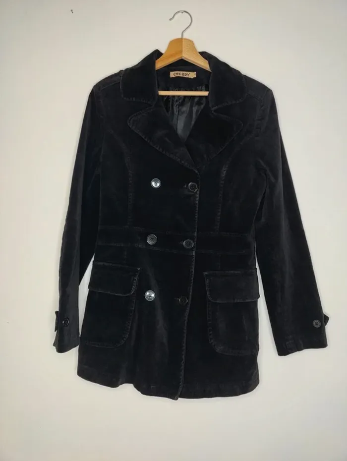 Veste caban en velours lisse Cherry T.42 - photo numéro 2
